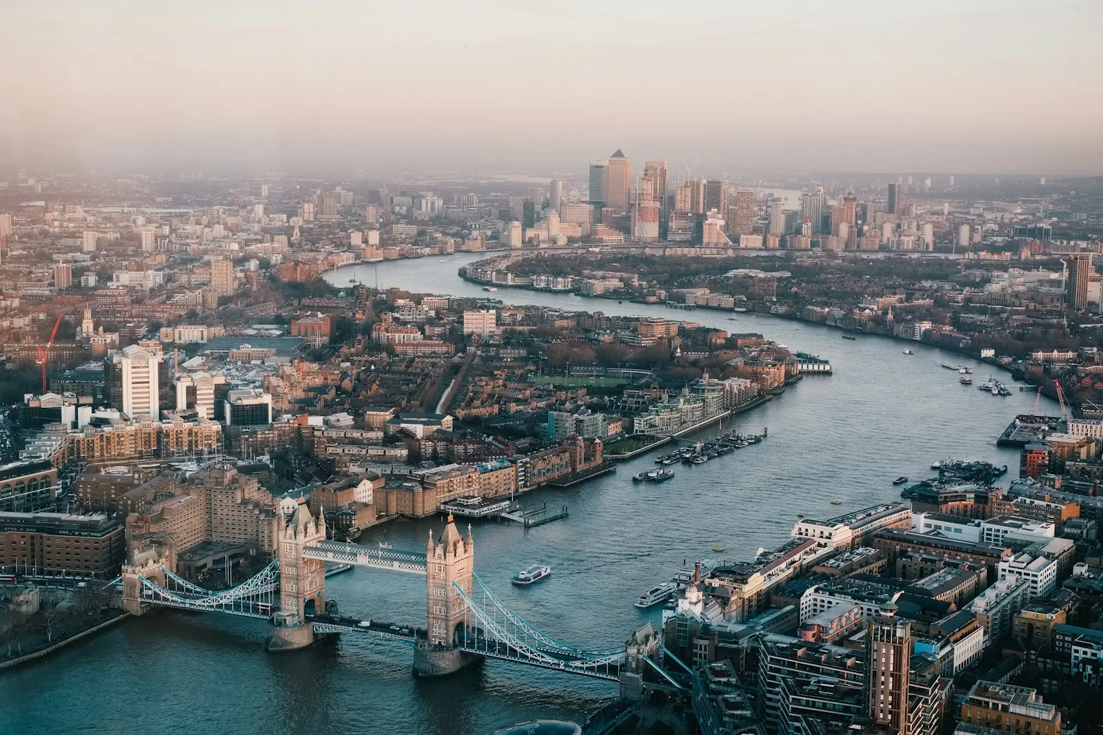 Tower Bridge and the London skyline across the Thames