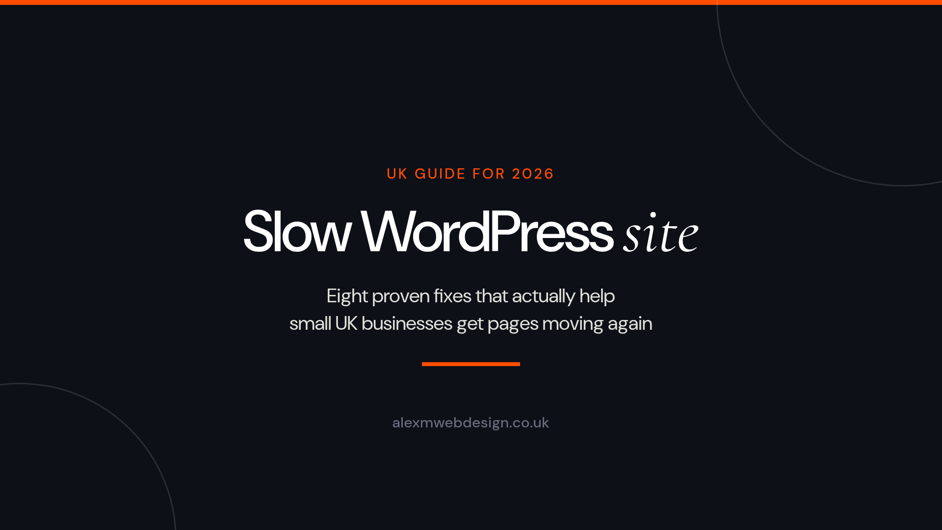 Slow WordPress site: eight proven fixes for UK businesses